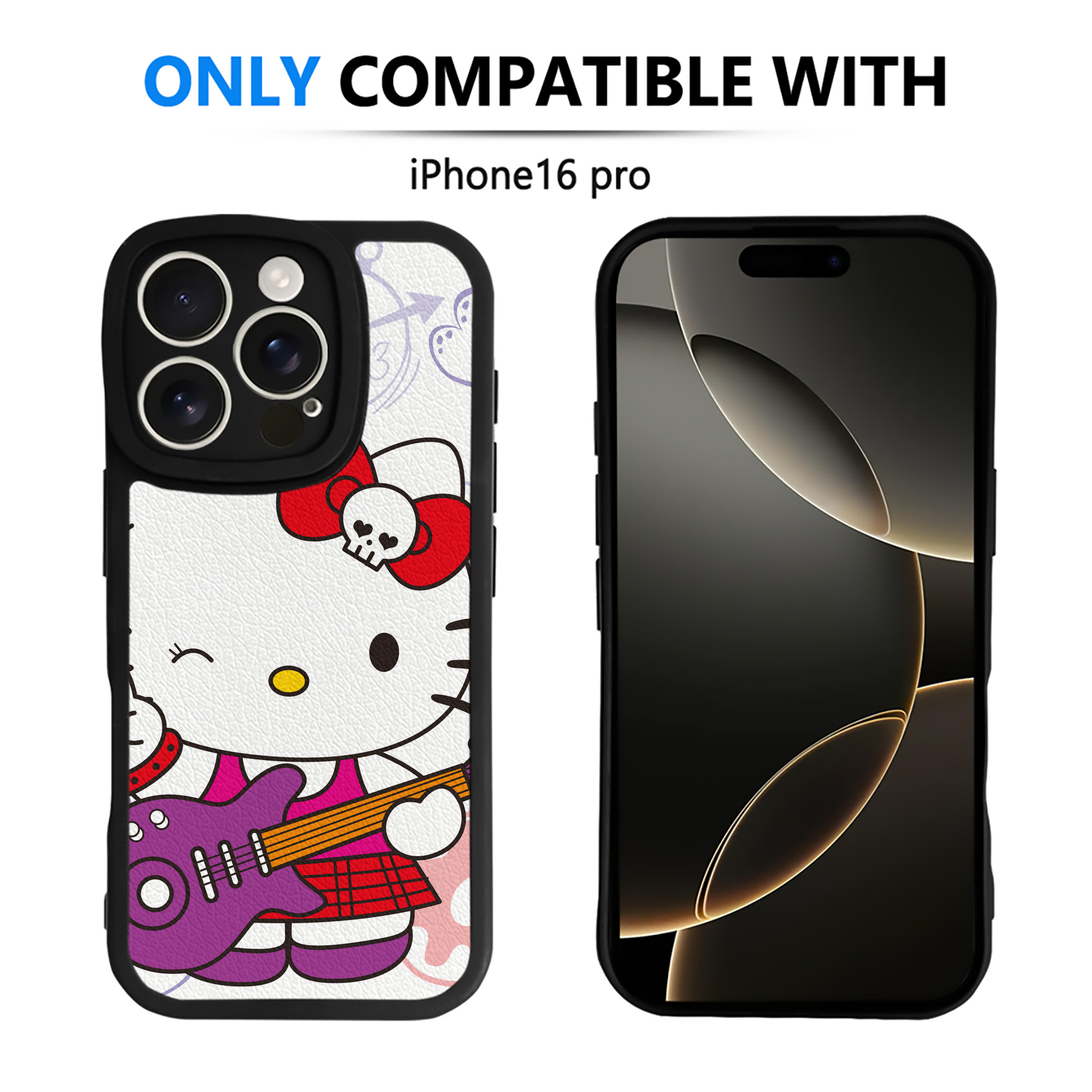 （画像用） Hello Kitty ハローキティ 【iPhone 16シリーズ対応】シリコンスマホケース（レザー調） 材質：シリコン